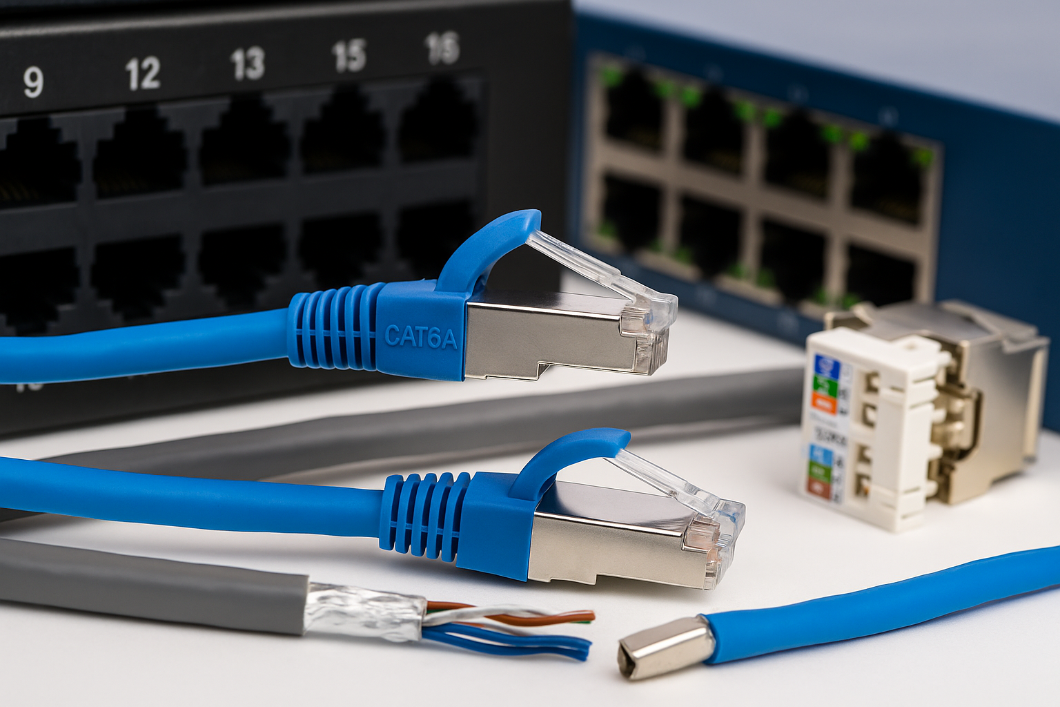 Cat6a Cable is the right cable to use for any new construction.